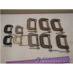 Lot of C Clamps (6x 2", 4x1")