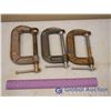 Image 1 : Lot of 4" C Clamps (3)