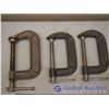Image 2 : Lot of 4" C Clamps (3)