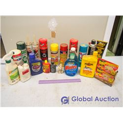 Lot of Assorted Grease, Oil, Sealant, Insecticide - Some Vintage