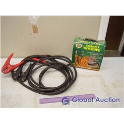 Tow Rope And Heavy Duty Booster Cable