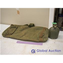 US Army Duffel With Plastic Canteen