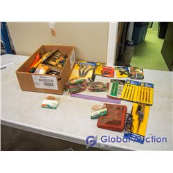 Box Full Of NIB Tools And Hardware