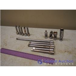 3/8" Drive Extension, U Joints And Adapters