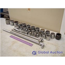 3/4" Drive Sockets Wrench And Extensions