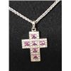 Image 1 : Bez Ambar 18K White Gold Cross Necklace