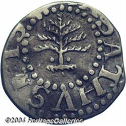 1652[3PENCE] Pine Tree Threepence XF40 Bent Uncertified.