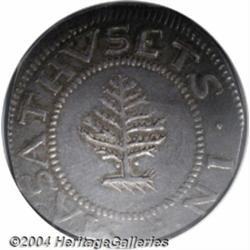 1652[SHILNG] Pine Tree Shilling, Large Planchet AU55 NGC.