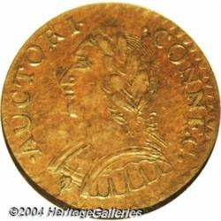 1787[COPPER] Connecticut Copper, Laughing Head AU58 Brown NGC.