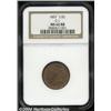 Image 1 : 1851[1/2 C] MS62 Red and Brown NGC.