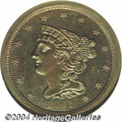 1841[1/2 C] Original PR65 Brown NGC.