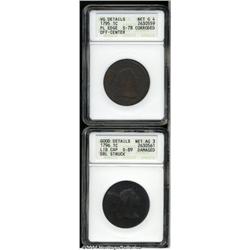 1795[1C] Plain Edge--Corroded, Off-Center--ANACS, VG Details, Net Good 4,