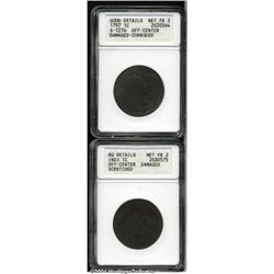 1797[1C] Reverse of 1796, Gripped Edge--Off Center, Damaged, Corroded--ANACS. Good Details, Net Fair