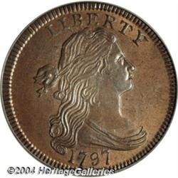 1797[1C] Reverse of 1797, Stems MS64 Brown PCGS.