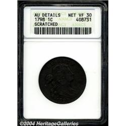 1798[1C] Second Hair Style--Scratched--ANACS. AU Details, Net VF30.