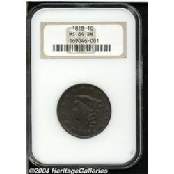 1818[1C] MS64 Brown NGC.