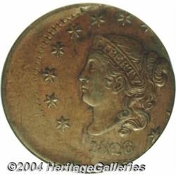 1826[1C]--Struck 20% Off Center--AU58 NGC.