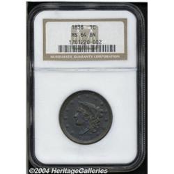 1838[1C] MS64 Brown NGC.
