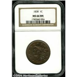 1838[1C] MS66 Brown NGC.