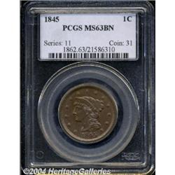 1845[1C] MS63 Brown PCGS.