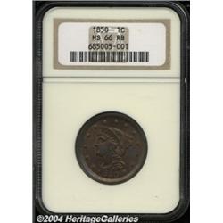 1850[1C] MS66 Red and Brown NGC.