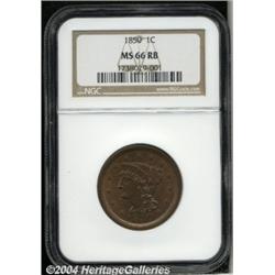 1850[1C] MS66 Red and Brown NGC.