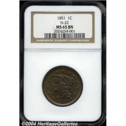 1851[1C] MS65 Brown NGC.