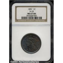 1851[1C] MS67 Brown NGC.