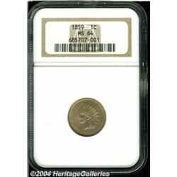 1859[1C] MS64 NGC.