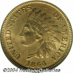 1864[1C] L On Ribbon MS65 Red PCGS.