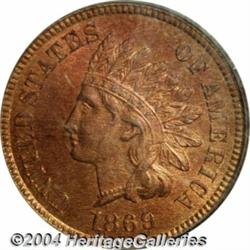1869[1C] MS65 Red PCGS.