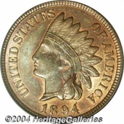 1894[1C] Doubled Date MS64 Red and Brown PCGS.