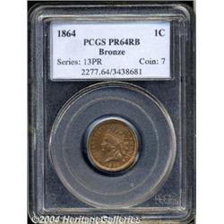 1864[1C] Bronze No L PR64 Red and Brown PCGS.