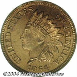 1864[1C] Bronze No L PR 65 Red and Brown PCGS.