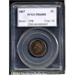 1867[1C] PR66 Red and Brown PCGS.