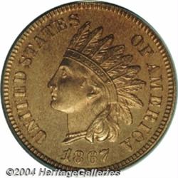 1867[1C] PR66 Red Cameo PCGS.