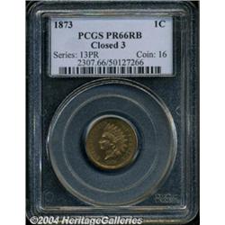 1873[1C] Closed 3 PR66 Red and Brown PCGS.