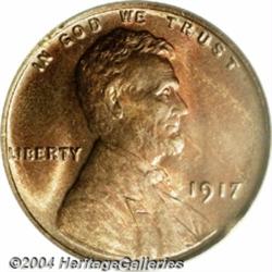 1917[1C] Doubled Die MS65 Red PCGS.