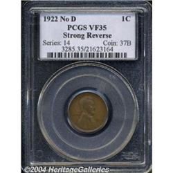 1922 No D[1C] Strong Reverse VF35 Brown PCGS.