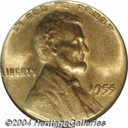 1955/55[1C] Doubled Die MS64 Red PCGS.