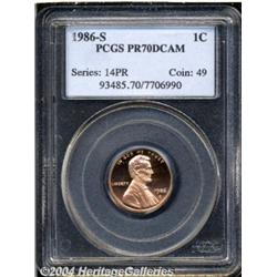 1986-S[1C] PR70 Deep Cameo PCGS.