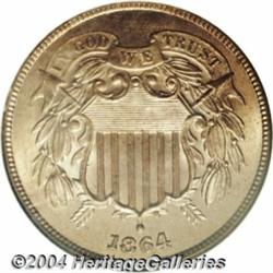 1864[2C] Large Motto MS67 Red and Brown NGC.