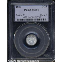1857[3CS] MS64 PCGS.