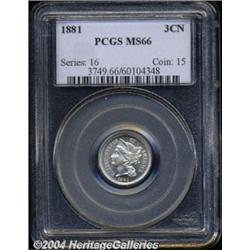 1881[3CN] MS66 PCGS.