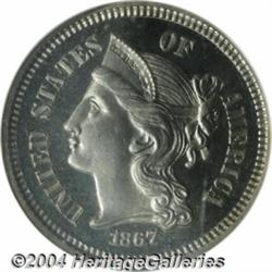 1867[3CN] PR66 Cameo NGC.
