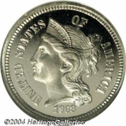 1868[3CN] PR67 Ultra Cameo NGC.