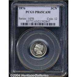 1876[3CN] PR65 Cameo PCGS.