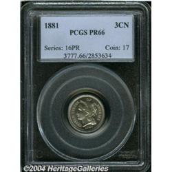 1881[3CN] PR66 PCGS.