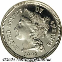 1881[3CN] PR68 [S Cameo NGC.