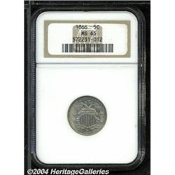 1866[5C] Rays MS65 NGC.